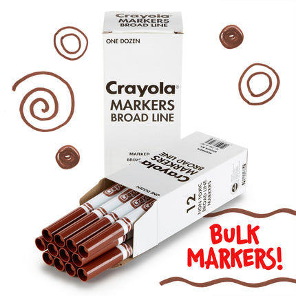 Brown Bulk Marker Conical Tip 12pk