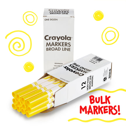 Yellow Bulk Marker Conical Tip 12pk