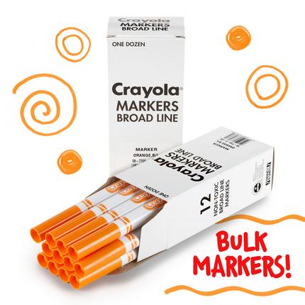 Orange Bulk Marker Conical Tip 12pk