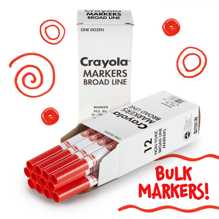 Red Bulk Marker Conical Tip 12pk