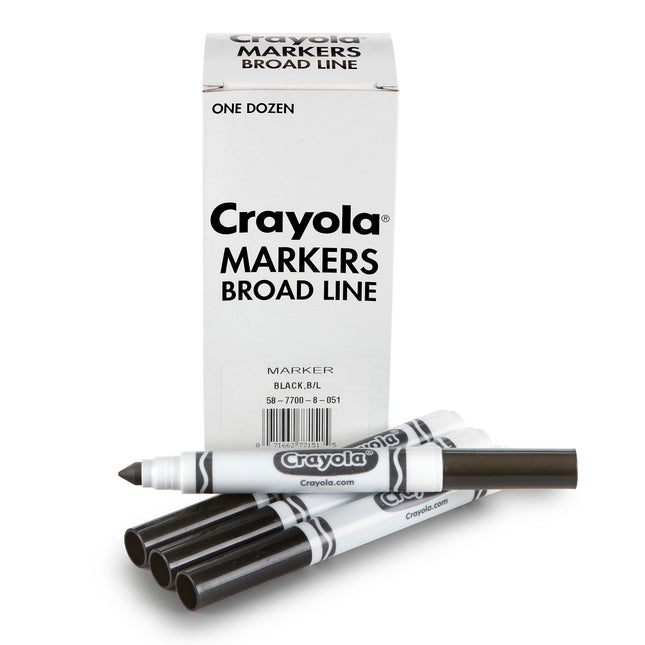 Black Bulk Marker Conical Tip 12pk
