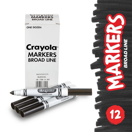 Black Bulk Marker Conical Tip 12pk