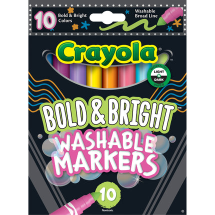 Broad Markers Bold And Bright Washable, 10ct