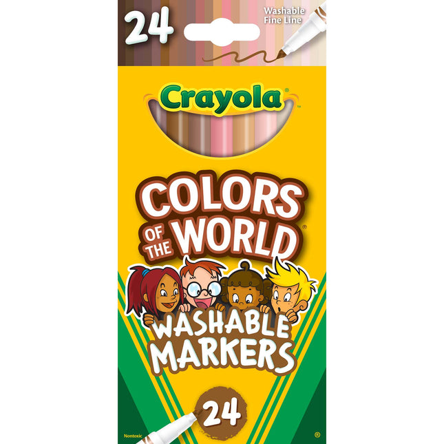 Colors of the World Fine Line Markers, 24 Colors