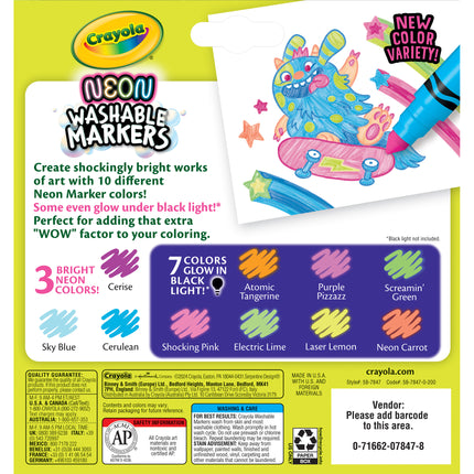 Neon Markers Broad, 10ct