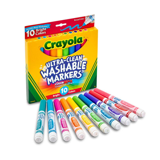Washable Broad Line Markers Ultraclean Bright Color Max, 10ct