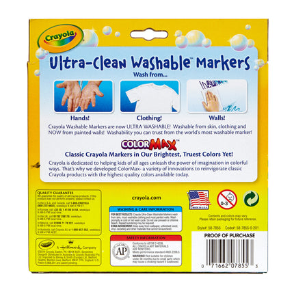 Washable Broad Line Markers Ultraclean Bright Color Max, 10ct