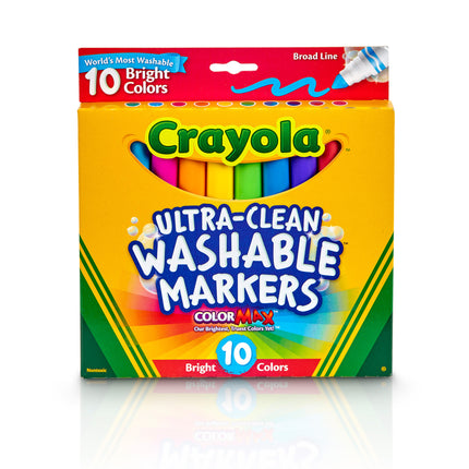 Washable Broad Line Markers Ultraclean Bright Color Max, 10ct