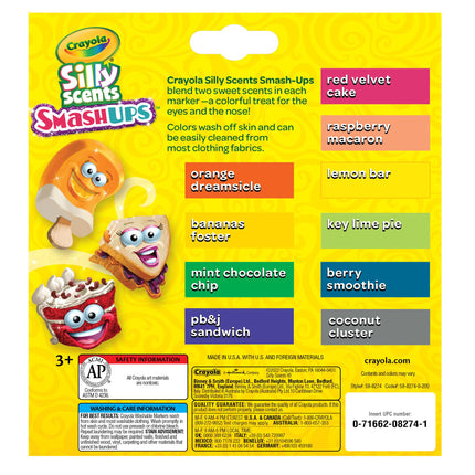 Silly Scents™ Smash Ups Broad Line Washable Scented Markers, 10ct