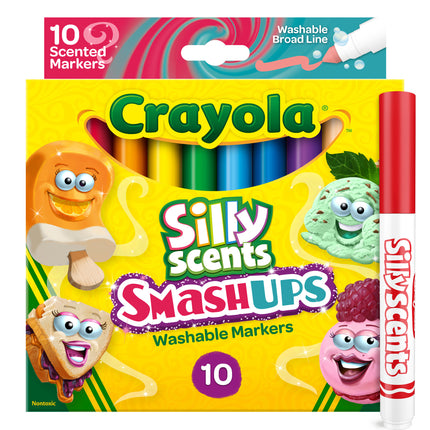 Silly Scents™ Smash Ups Broad Line Washable Scented Markers, 10ct