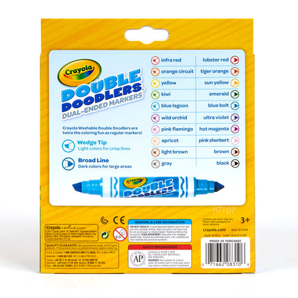Dual-Ended Washable Double Doodlers Markers, Pack of 10