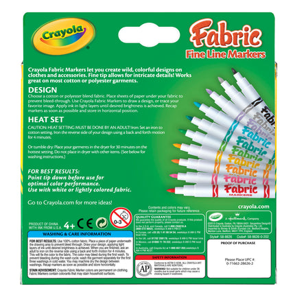 Fabric Markers, Fine Line, 10 Count