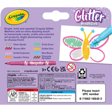 Crayola Glitter Markers, 8ct