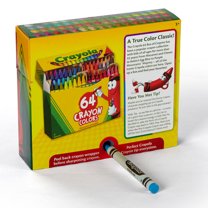 Crayons, Regular Size, 64 Count with Sharpener