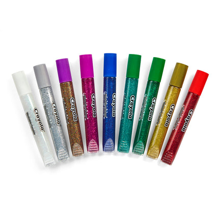 Bold Washable Glitter Glue with Fiery Flecks™, Pack of 9