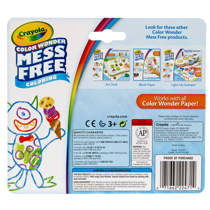 Color Wonder Mess Free Mini Markers, Classic Colors, Pack of 10
