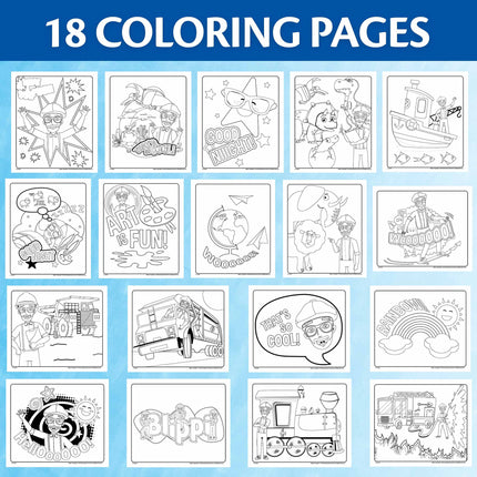 Blippi Coloring Pad & Markers Crayola Color Wonder