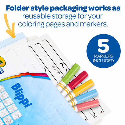 Blippi Coloring Pad & Markers Crayola Color Wonder