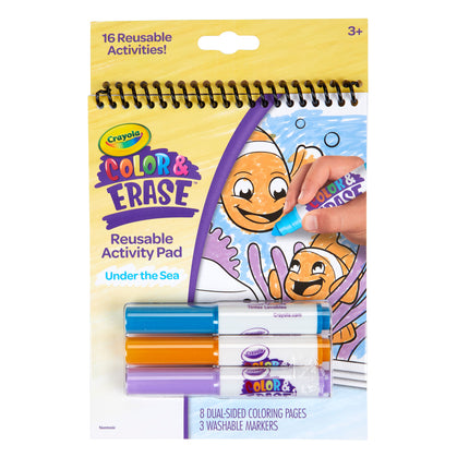 Color & Erase Reusable Activity Pad, Under the Sea