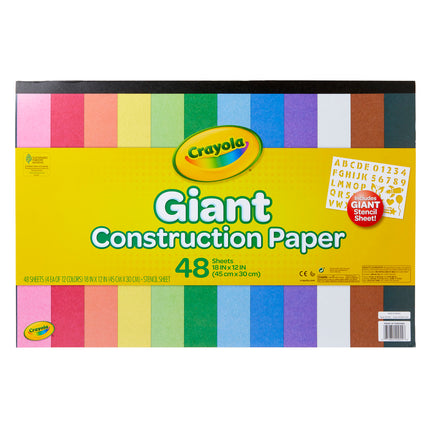 Giant Construction Paper Pad, 12x18