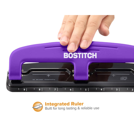 EZ Squeeze™ 3-Hole Punch, 12 Sheets, Purple