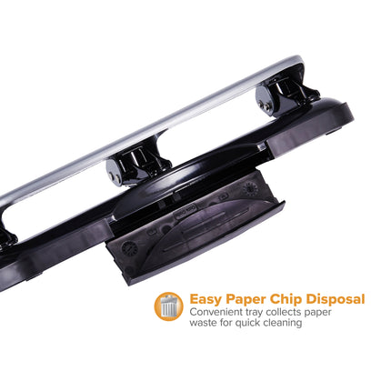 EZ Squeeze™ 3-Hole Punch, 20 Sheets, Silver/Black