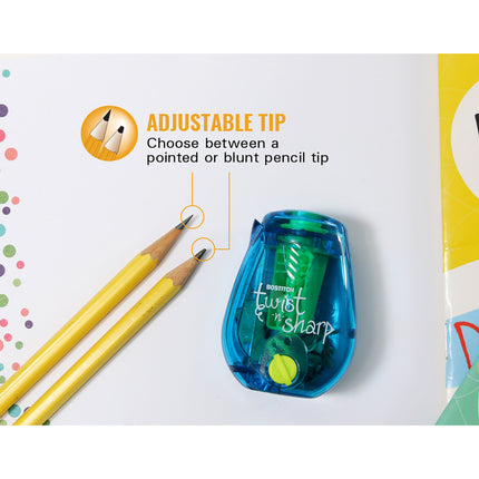 Twist-n-Sharp™ Kids Pencil Sharpener, Assorted Colors