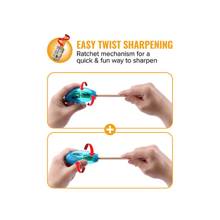 Twist-n-Sharp™ Duo Pencil Sharpener, Assorted Colors