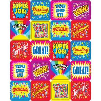 Positive Words Motivational Stickers, Pack of 120