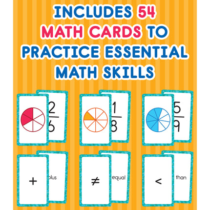 Fractions Flash Cards, 54 Cards