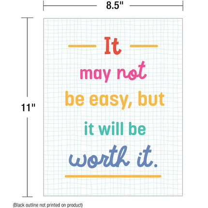 Mini Posters: Growth Mindset Quotes Poster Set, 12 Pieces