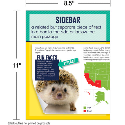 Mini Posters: Nonfiction Text Features Poster Set, Grade 1-6, 14 Pieces
