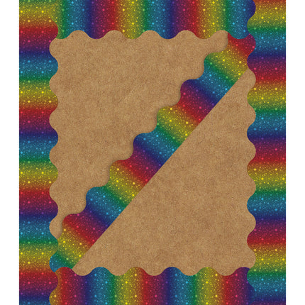 Sparkle + Shine Rainbow Foil Scalloped Border