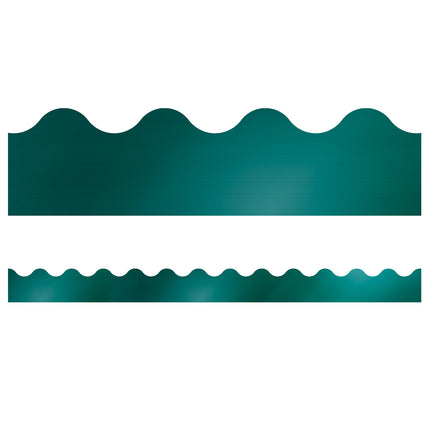 Sparkle + Shine Teal Foil Scalloped Border