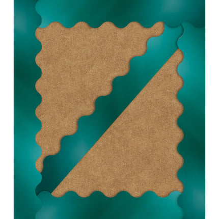 Sparkle + Shine Teal Foil Scalloped Border