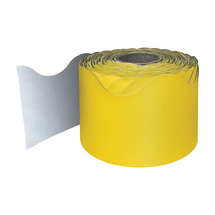 Yellow Rolled Scalloped Border