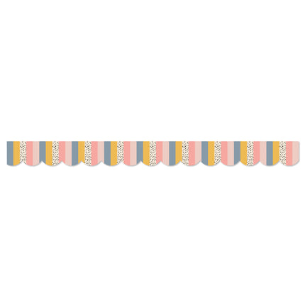 We Belong Stripes Scalloped Borders