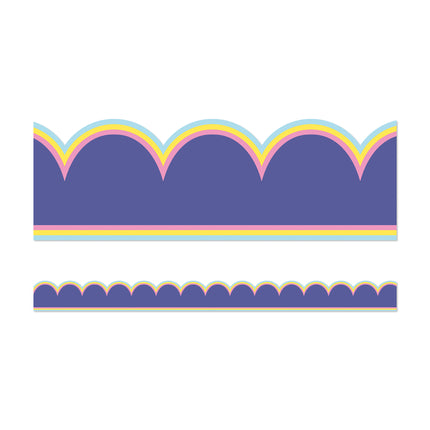 Pop Of Purple Scalloped Border We Stick Together