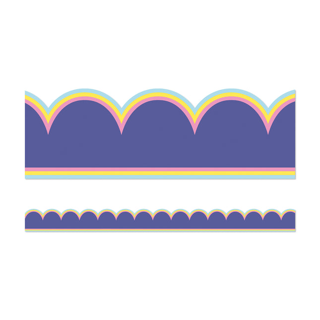 Pop Of Purple Scalloped Border We Stick Together