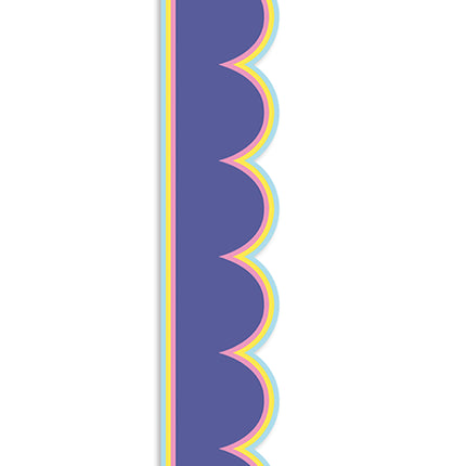 Pop Of Purple Scalloped Border We Stick Together