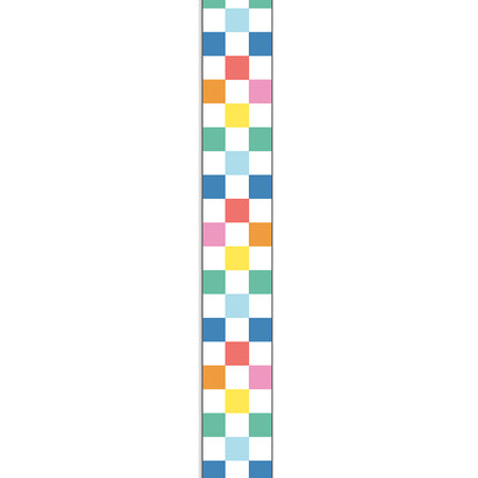 Checkered Rainbow Straight Border We Stick Together