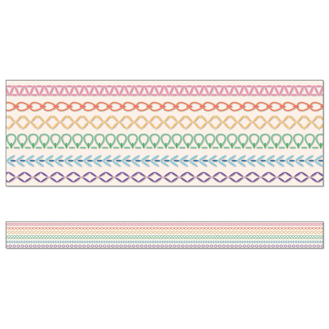 Rainbow Stitched Border Crafty & Cool