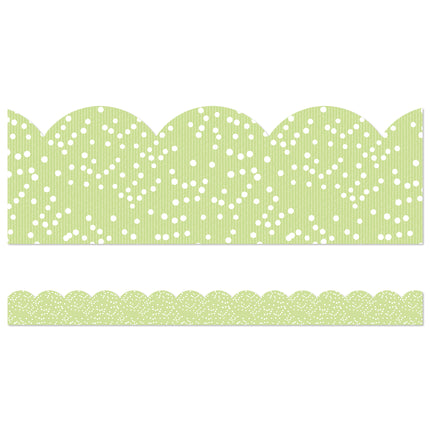 Light Green W/dots Border Crafty & Cool