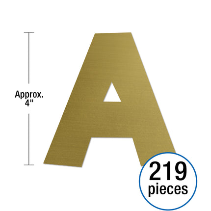 Sparkle + Shine Gold Foil Combo Pack EZ Letters, Grade PK-12, 219 Pieces