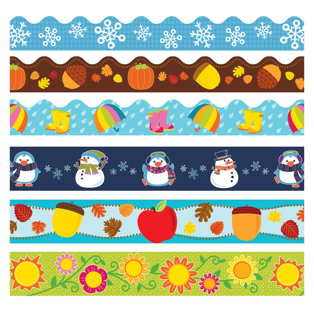 Seasonal Border Set, 6 Assorted Packs