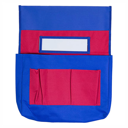 Chairback Buddy™ Pocket Chart, Blue/Red