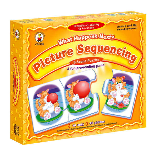 What Happens Next? Picture Sequencing Puzzle Game, Grade PK-K