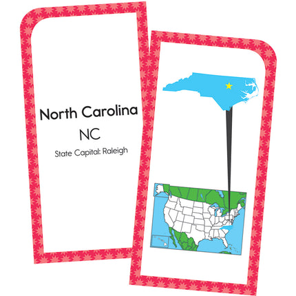 U.S. States & Capitals Flash Cards, Grade 3-5