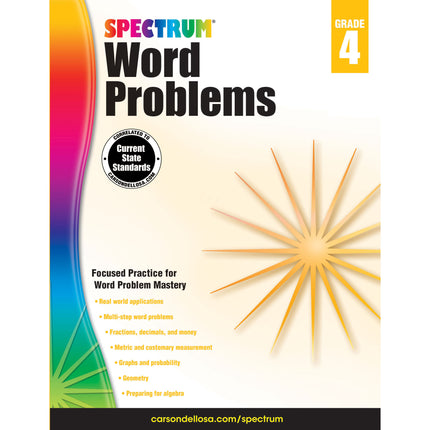 Spectrum Word Problems, Grade 4