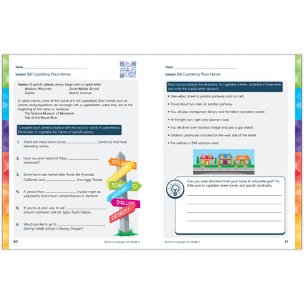 Spectrum Language Arts Workbook, Grade 3